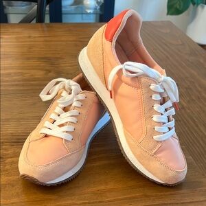 Birdies Pink and Red Sneakers with Minimalist Design